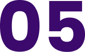 Bold purple digits zero five.